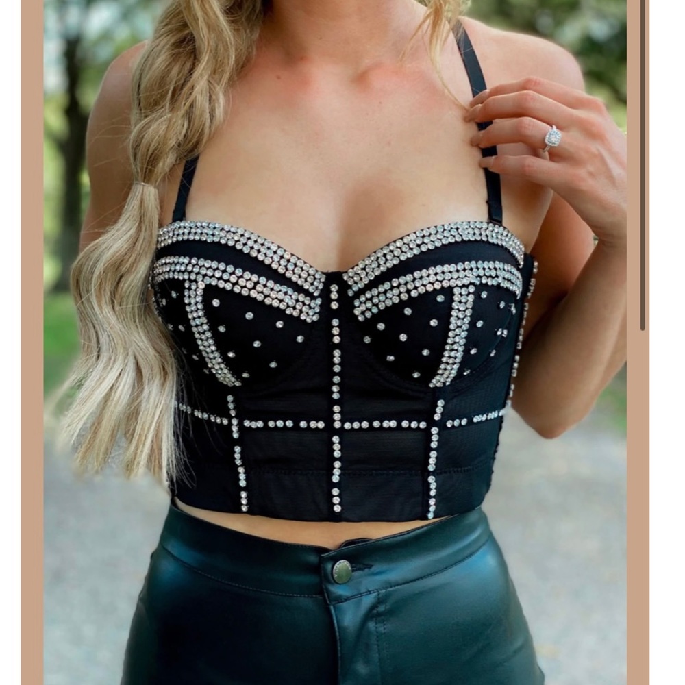 Rhinestone Corset Top